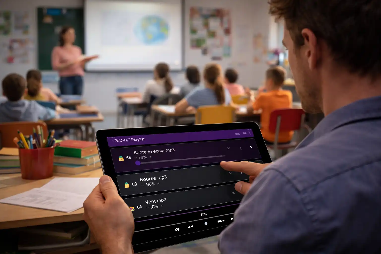 Audio cue app for education and teaching environments